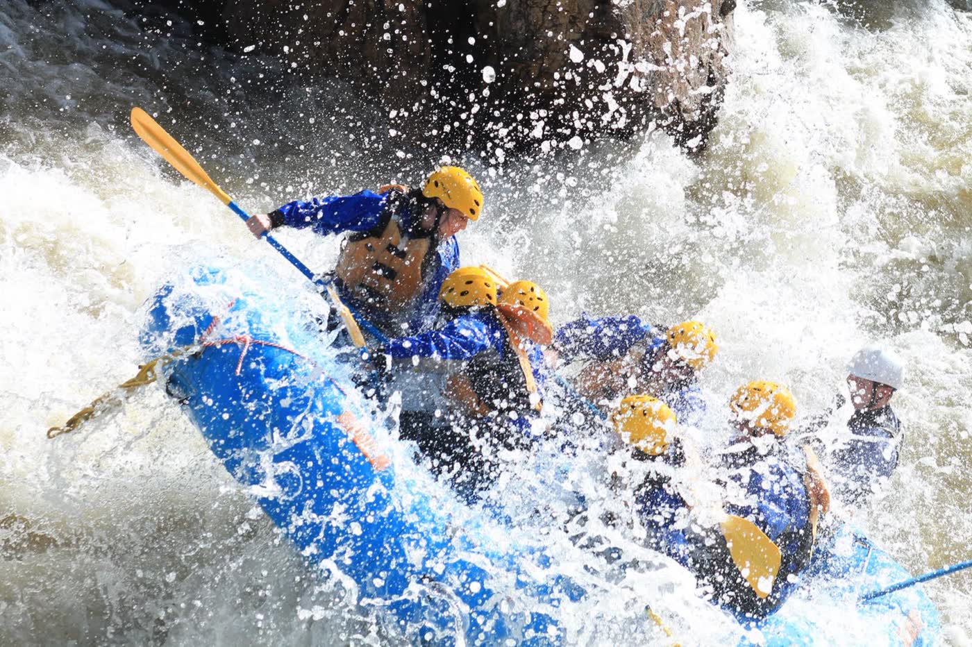 Advanced Class IV rafting on Clear Creek