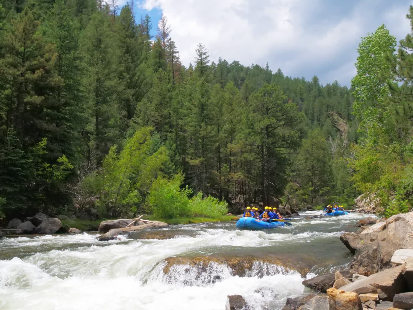 Powerful whitewater on Clear Creek