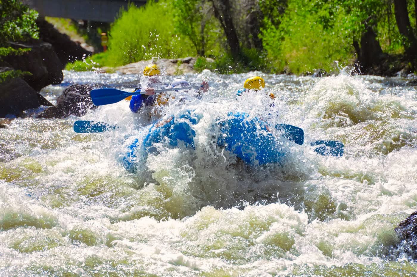 Action on Clear Creek rapids