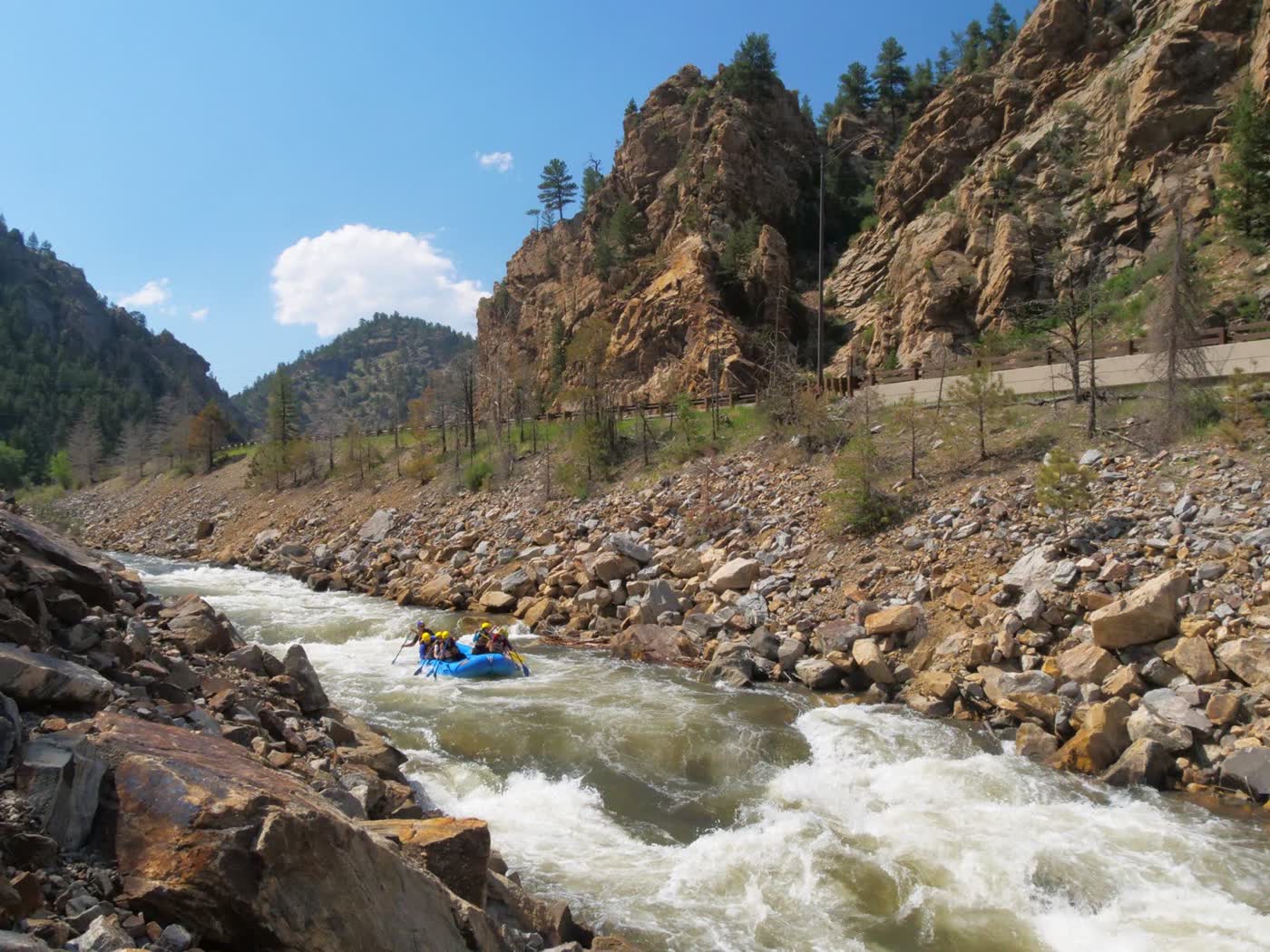 Multiple rafts on Clear Creek