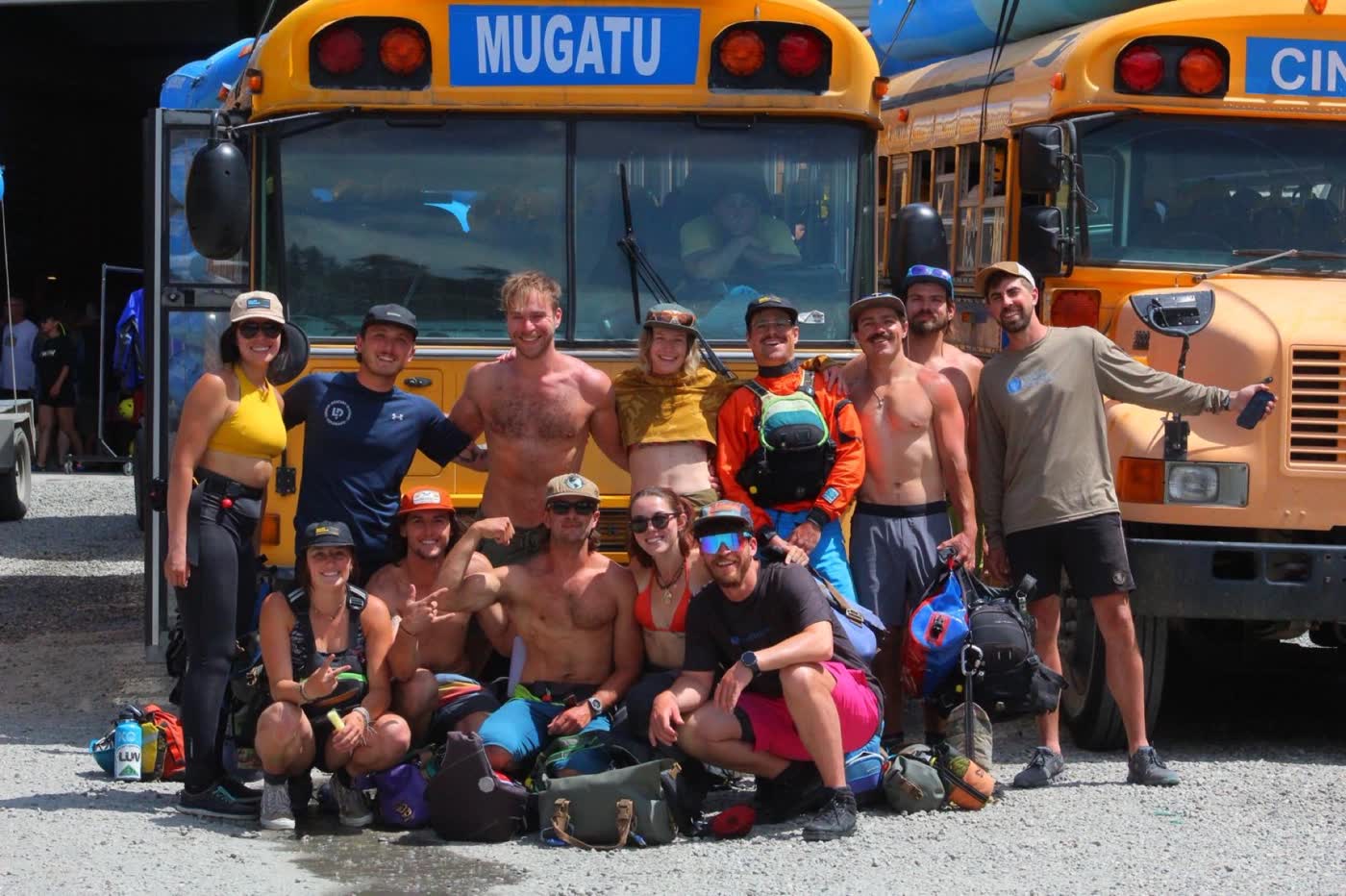 The Liquid Descent crew all smiles at the outpost